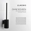 ELMOWO - Edelstahl Klobürste ohne Bohren in schwarz - Produktbild-Vorschau 2