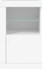 A white cabinet with a glass shelf. Produktbild-Vorschau