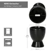 8x Nero Eierbecher schwarz Steingut für 8 Personen Produktbild-Vorschau 7