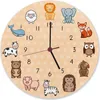Kinderuhr mit süßen Tieren Wanduhr aus Alu Produktbild-Vorschau 1
