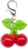 Kirsche Charm Zipper Pull Anhänger Miniblings doppel klein Produktbild-Vorschau 1
