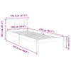 vidaXL Massivholzbett Extra Lang ohne Matratze Weiß 100x210 Produktbild-Vorschau 9