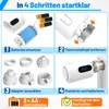 Termostatické hlavice Vigevee, 1 kus, bílé, chytré, s Náhled obrázku produktu 6