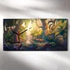 Dekor Leinwand Uhr Wandbilder 60x30 Malerei Fantasie Wald Produktbild-Vorschau 2