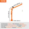 An orange electric crane with dimensions and specifications shown. Anteprima dell’immagine prodotto