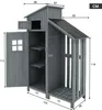 A diagram of a wooden garden shed with dimensions indicated. Produktbild-Vorschau