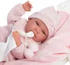 Babypuppe 73860 Nica auf rosa Decke 38cm Produktbild-Vorschau 2