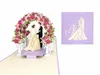 biglietto di matrimonio pop-up 3D con arco di fiori di rosa Anteprima dell’immagine prodotto 1