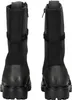 A pair of black leather boots shown from the back. Podgląd zdjęcia produktu