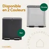 CASABEL Poubelle Cuisine Double 2x15L en Acier Inoxydable, Voir les images du produit 8