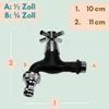 Garten Wasserhahn mit Schlauchanschluss 1/2" 3/4" Kugelhahn Produktbild-Vorschau 2