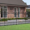 Gartenzaun mit Speerspitzen Schwarz 165 cm Stahl Produktbild-Vorschau 2