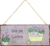 Gartenschild L30cm Bin im Garten Spruch Metall Wandbild Produktbild-Vorschau 1