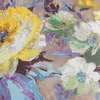 A close-up view of a floral fabric pattern with visible brushstrokes, resembling an oil painting. Produktbild-Vorschau