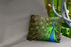 MuchoWow® Outdoor Kissen - Pfau - Federn - Muster - Blau - Produktbild-Vorschau 2