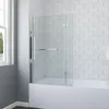 Duschwand für Badewanne Faltwand aus 8mm Produktbild-Vorschau 1