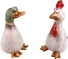 Zaundeko 2er-Set Gans und Huhn 18 + 20 cm Figur Steinzeug Produktbild-Vorschau 3
