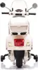 Rear view of a white electric Vespa scooter for children. Voir les images du produit
