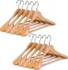Two rows of wooden hangers are shown against a white background. Produktbild-Vorschau