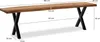 FineBuy, jedálenská lavica, 160 cm, akáciové masívne drevo Náhľad obrázku produktu 3