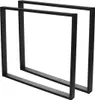 Two black metal table legs are shown against a white background. Produktbild-Vorschau