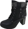 Mustang  Damenschuhe Stiefeletten Schnürer Schwarz Freizeit Produktbild-Vorschau 5