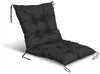 A black chair cushion is shown against a white background. Náhľad obrázku produktu