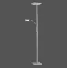 A modern LED floor lamp with a square base and two light heads. Anteprima dell’immagine prodotto