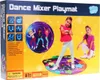 The image shows the packaging of a children's dance playmat. Two young girls are featured on the packaging, one posing and the other kneeling. The playmat itself is depicted on the bottom right, with colorful graphics and stars. The packaging also includes Náhled obrázku produktu