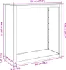 Stojak na drewno opałowe, antracyt, 100x40x100 cm, stalowy Podgląd zdjęcia produktu 10
