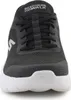A close-up, front-facing view of a black Skechers Go Walk Flex shoe with a white sole. Náhľad obrázku produktu