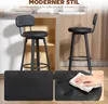 HOMCOM Barhocker 2er Set, Drehbar Barstühle mit Fußstütze, Produktbild-Vorschau 4