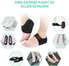 A collage of images showing different types of shoes and feet with heel inserts. Produktbild-Vorschau