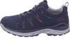 A side view of a blue LOWA hiking shoe against a white background. Voir les images du produit