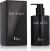 A black box and a black bottle of Dior Sauvage shower gel are shown against a white background. Produktbild-Vorschau
