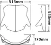 ISOTTA Wysoka przednia szyba przezroczysta 550x515x6mm do Podgląd zdjęcia produktu 2