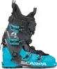 Skischuh "4-Quattro XT" von Scarpa in Schwarz und Türkis mit mehreren Schnallen. Náhled obrázku produktu