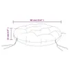 vidaXL Cuscino rotondo crema Ø 60 x11 cm Tessuto Oxford Anteprima dell’immagine prodotto 7