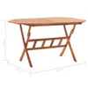 vidaXL Tavolo da giardino pieghevole 135x85x75 cm in legno Anteprima dell’immagine prodotto 8