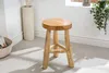 Massivholz Hocker BALI 45cm rund Teak Beistelltisch Produktbild-Vorschau 7