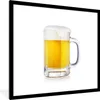 MuchoWow® Gerahmtes Poster Krug mit Bier auf weißem Produktbild-Vorschau 1