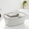 Rotho Wäschekorb 50L Flowers - Wäschesammler groß - Wäsche Produktbild-Vorschau 3
