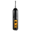 A black electric screwdriver with an orange control panel and a silver bit is shown against a white background. Náhled obrázku produktu