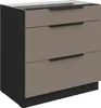 Unterschrank LUNARA – Breite 80 cm, Dunkelbeige/Schwarz Produktbild-Vorschau 1