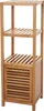 Badregal HWC-B18, Badezimmer Badschrank Standregal mit Tür, Produktbild-Vorschau 2