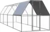 vidaXL Venkovní klec pro kuřata 2x8x2 m Pozinkovaná ocel Náhled obrázku produktu 5