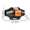 VEVOR Inline-Rohrventilator, 304 mm, Rauchabzug, 200 CFM Produktbild-Vorschau 8