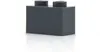 A single dark gray LEGO brick with two studs on top, isolated on a white background. Anteprima dell’immagine prodotto