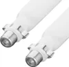 Close-up view of two white cables with silver connectors. Produktbild-Vorschau