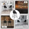 Collage of images showing bar stools in different settings: kitchen island, bar, cafe, and living room. Produktbild-Vorschau